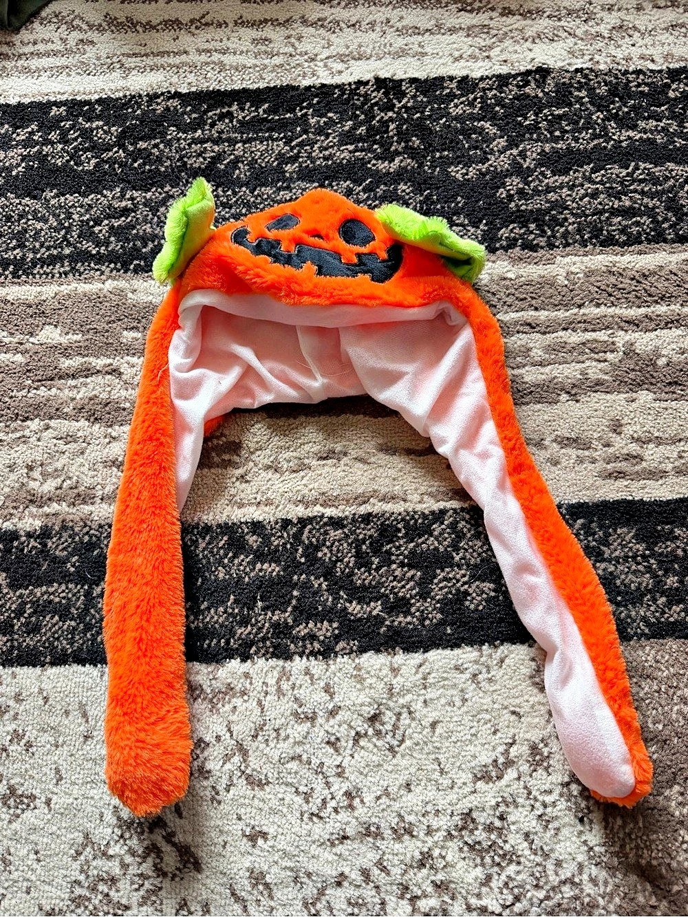 kids pump up ears Pumpkin Halloween Hat Orange & Green